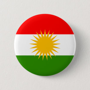 Kurdistan-Flagge Button