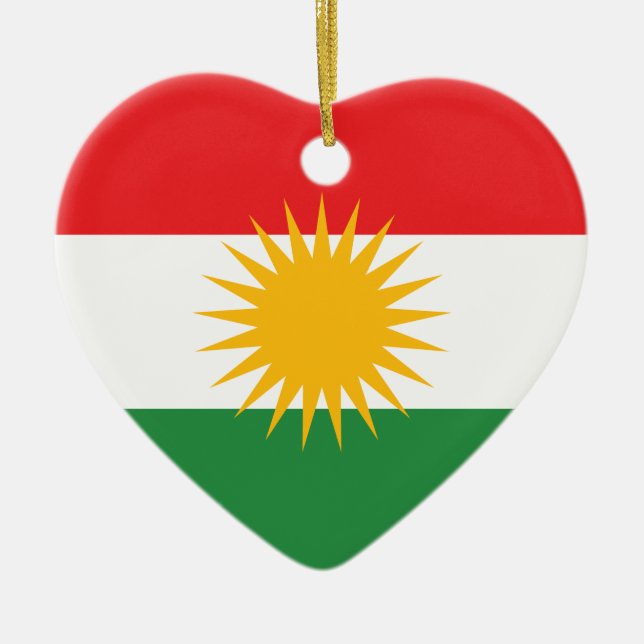 Kurdistan-Flagge Keramik Ornament (Vorne)