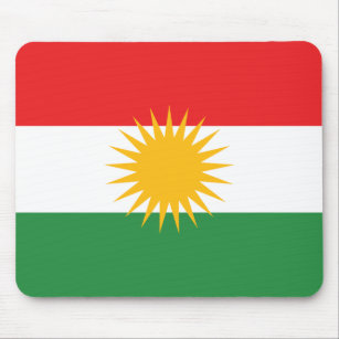 Kurdistan-Flagge Mousepad
