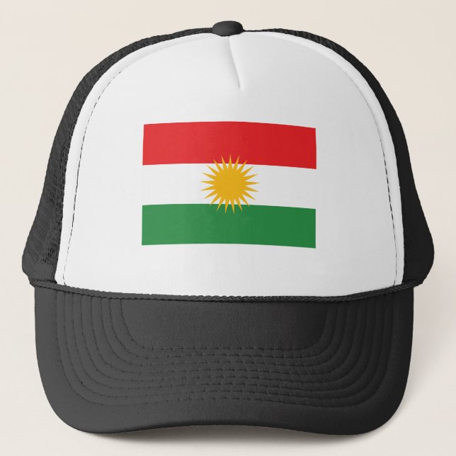 Kurdistan-Flagge Truckerkappe (Vorderseite)