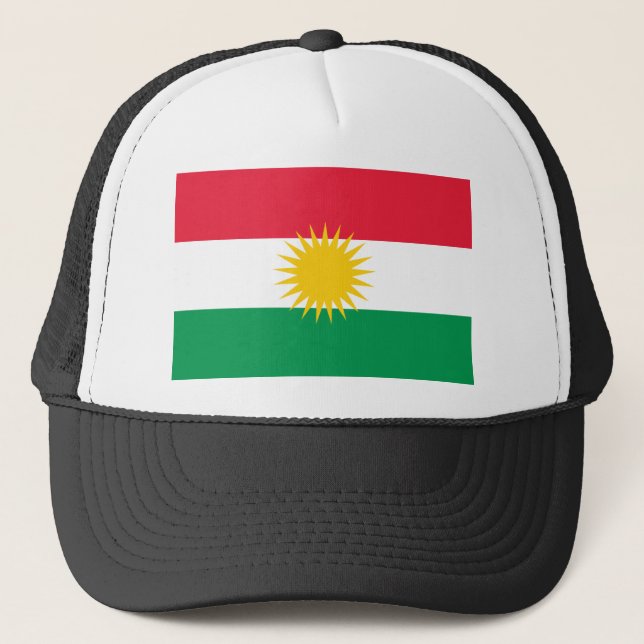 Kurdistan-Flagge Truckerkappe (Vorderseite)