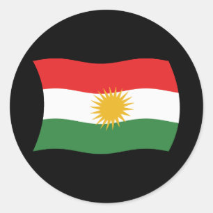 Kurdistan-Flaggen-Aufkleber Runder Aufkleber