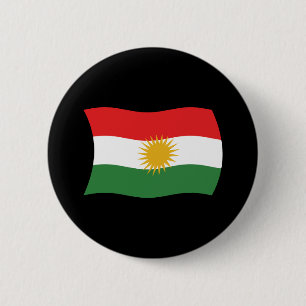 Kurdistan-Flaggen-Button Button