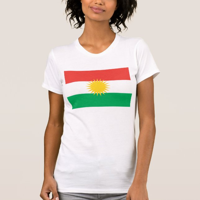 Kurdistan-Flaggen-T - Shirt (Vorderseite)