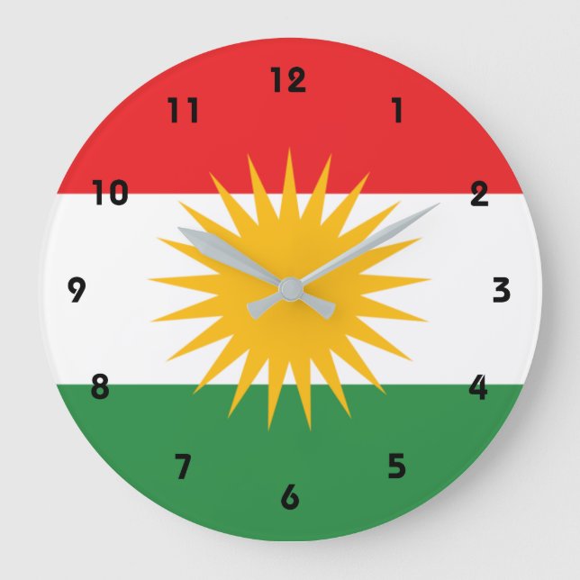 Kurdistan Große Wanduhr (Vorderseite)