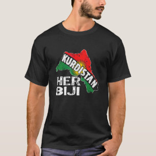 Kurdistan Kurden Newroz kurdische Flagge Her Biji  T-Shirt
