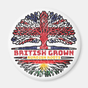Kurdistan Kurdish Uk United Kingdom British Tree Magnet