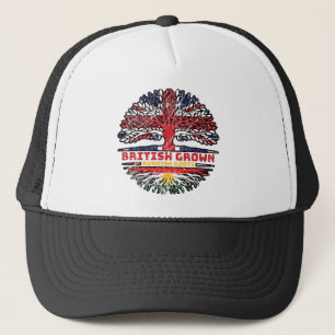 Kurdistan Kurdish Uk United Kingdom British Tree Truckerkappe