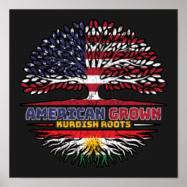 Kurdistan Kurdish US American USA United States Tr Poster (Vorne)