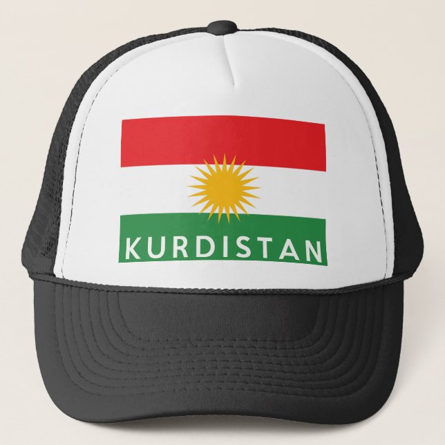 Kurdistan-Ländersymbol Truckerkappe (Vorderseite)