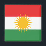 Kurdistan Magnet<br><div class="desc">Flag of Kurdistan. The Flag of Kurdistan (Kurdish: Alay Kurdistan also called Alaya Rengîn "The Colorful Flag") first appeared during the Kurdish independence of Republic of Mahabad. It is currently used as the official flag of the autonomous Kurdistan Region in Iraq which is under control of the Kurdistan Regional Government....</div>