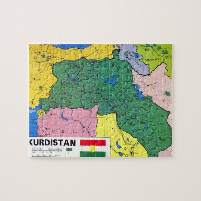 KURDISTAN MAP Puzzle exclusif (Horizontal)