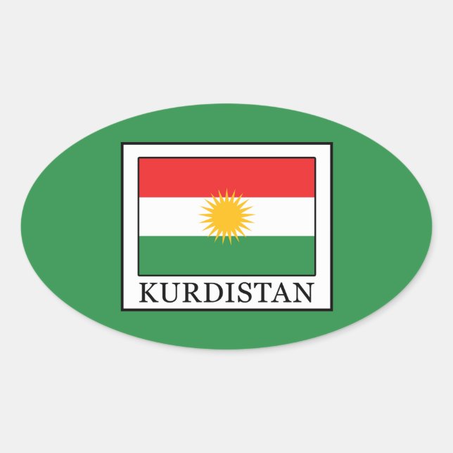 Kurdistan Ovaler Aufkleber (Vorderseite)