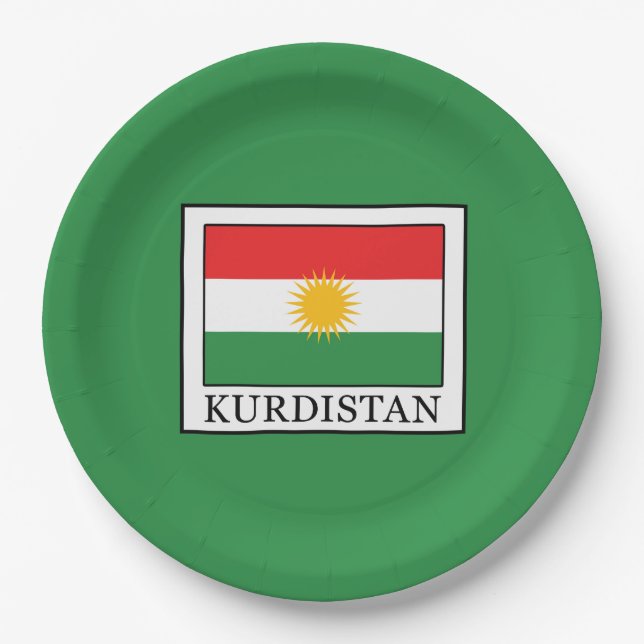 Kurdistan Pappteller (Vorderseite)