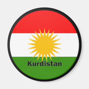 Kurdistan Roundel Qualität Flagge Magnet