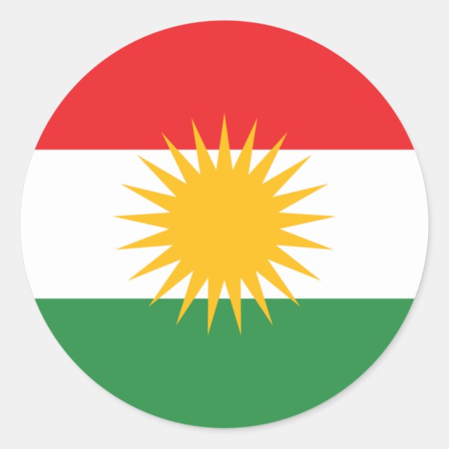 Kurdistan Runder Aufkleber (Vorderseite)