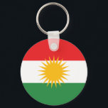 Kurdistan Schlüsselanhänger<br><div class="desc">Flag of Kurdistan. The Flag of Kurdistan (Kurdish: Alay Kurdistan also called Alaya Rengîn "The Colorful Flag") first appeared during the Kurdish independence of Republic of Mahabad. It is currently used as the official flag of the autonomous Kurdistan Region in Iraq which is under control of the Kurdistan Regional Government....</div>
