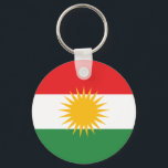 Kurdistan Schlüsselanhänger<br><div class="desc">Flag of Kurdistan. The Flag of Kurdistan (Kurdish: Alay Kurdistan also called Alaya Rengîn "The Colorful Flag") first appeared during the Kurdish independence of Republic of Mahabad. It is currently used as the official flag of the autonomous Kurdistan Region in Iraq which is under control of the Kurdistan Regional Government....</div>