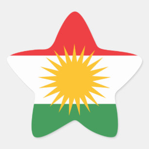 Kurdistan Stern-Aufkleber
