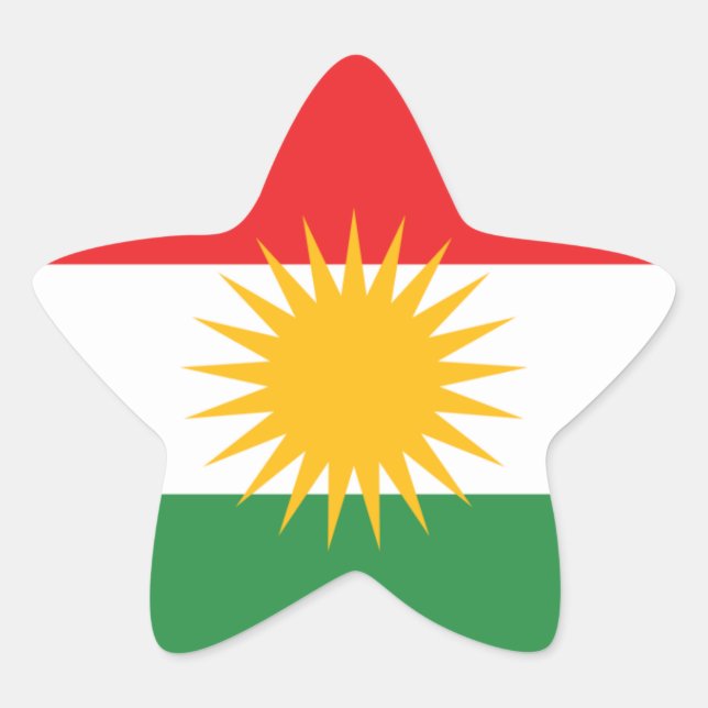 Kurdistan Stern-Aufkleber (Vorderseite)