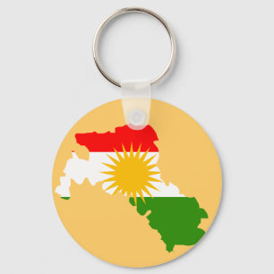 Kurdistanflaggenkarte Schlüsselanhänger