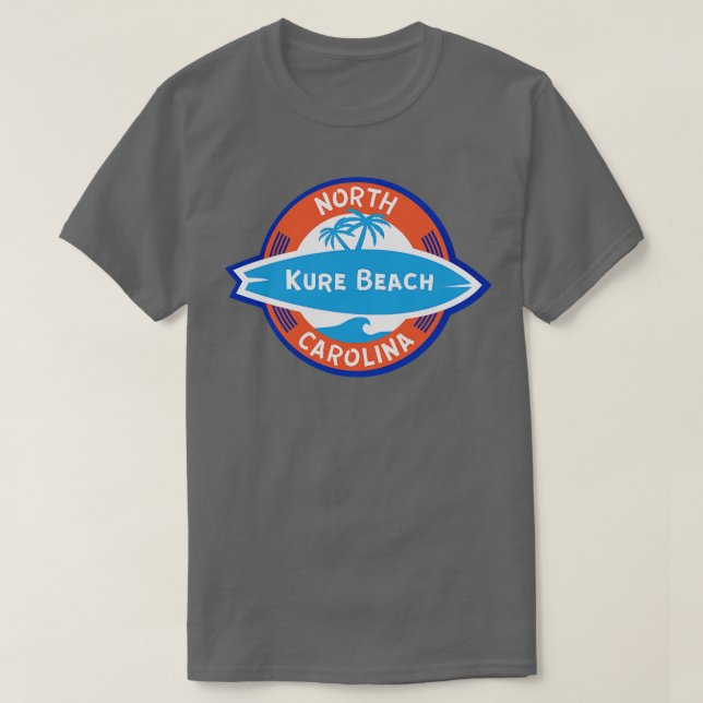 Kure Beach NC Surfen T-Shirt (Design vorne)