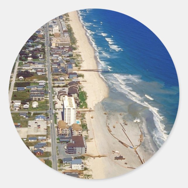 Kure Beach North Carolina Runder Aufkleber (Vorderseite)