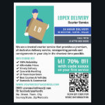 Kurierdienst-Mitarbeiter, Kurierdienst-Werbung Flyer<br><div class="desc">Courier Delivery Man,  Courier Service Advertising Flyer durch den Business Card Store.</div>