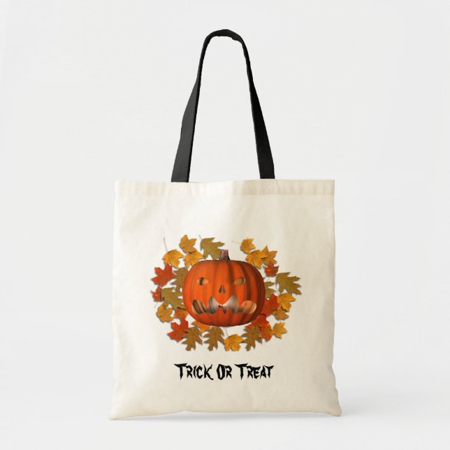 Kürkin-Kürbislaterne Halloween Niedlich Tragetasche (Vorne)