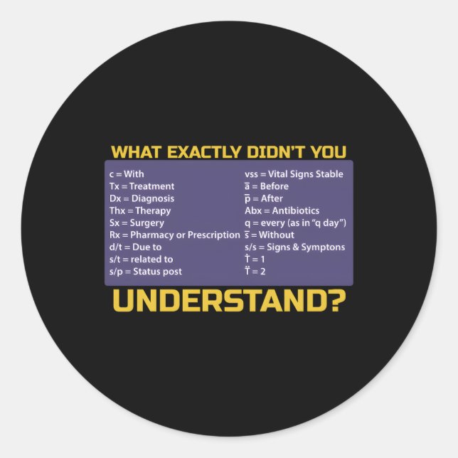 Kurkrankenschwester oder Krankenpfleger Runder Aufkleber (Vorderseite)