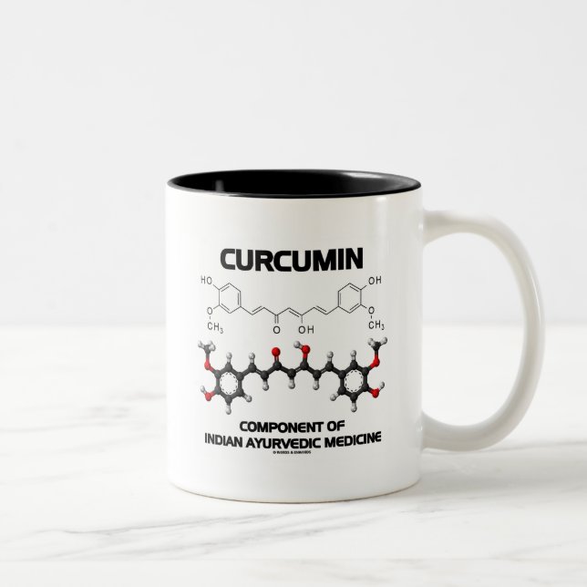 Kurkumin-Komponente von Inder Ayurvedic Medizin Zweifarbige Tasse (Rechts)