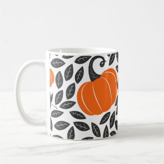 Kürme, Blätter: niedliches Herbstmuster. Kaffeetasse