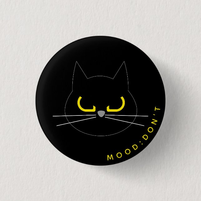 Kuro Catto Abzeichen - Stimmung: Don't Button (Vorderseite)