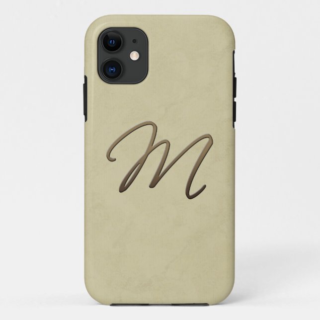 kursive Monogramm - Case-Mate iPhone Hülle (Rückseite)