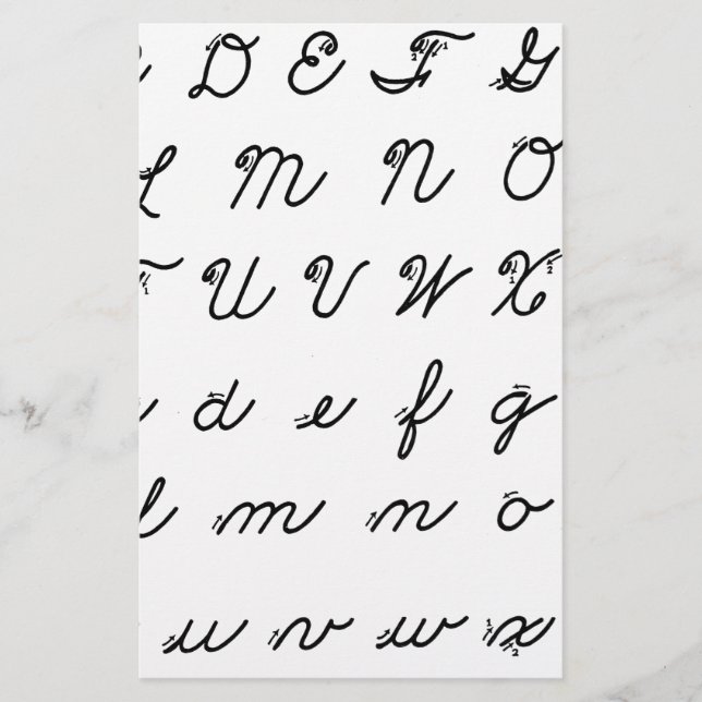 Kursive-Schreibtafel Briefpapier (Vorderseite)