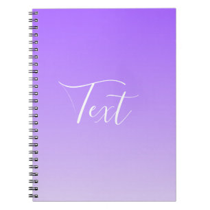 Kursiver Schriftname & editierbarer leichter Lila- Notizblock
