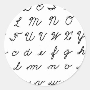 Kursivhandschriftsdiagramm Runder Aufkleber