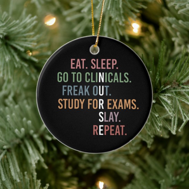 Kursschüler Future Nurse RN Geschenke Keramik Ornament (Baum)