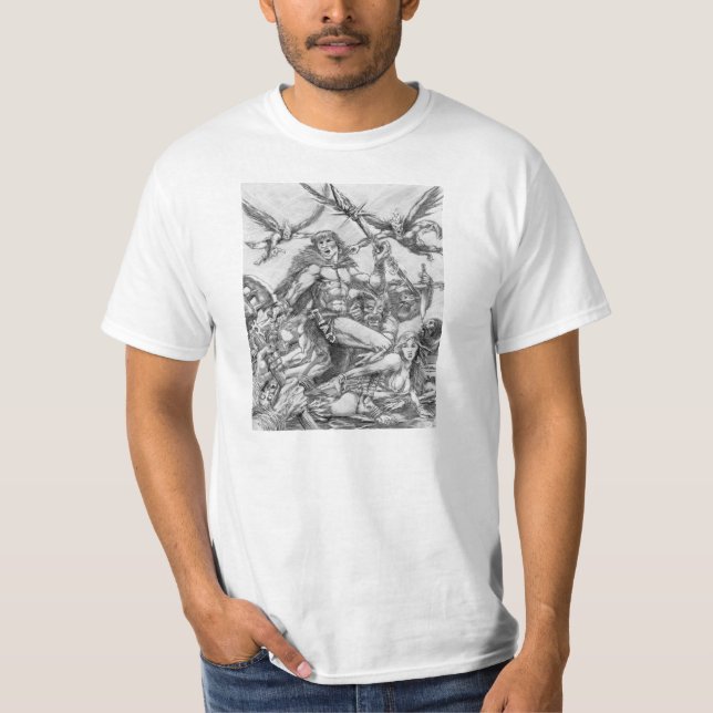 Kurt Brugel zeichnet Barbaren 001 T-Shirt (Vorderseite)