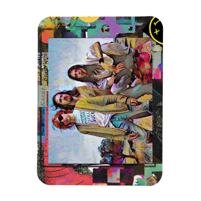 Kurt, Dave und Chris Square Magnet (Vertikal)