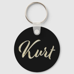 Kurt Name whitegold Button Porte-clés