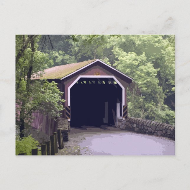 Kurtz Mill Covered Bridge Lancaster Pennsylvania Postkarte (Vorderseite)