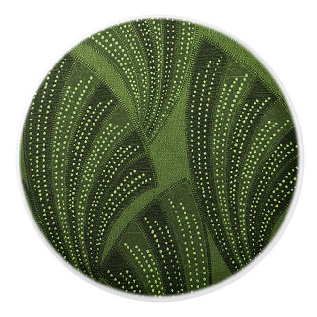 Kurve Fan Rich Green Keramikknauf (Vorderseite)