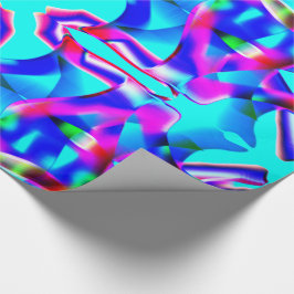 Kurve, farbige Formen und blauer Hintergrund Geschenkpapier