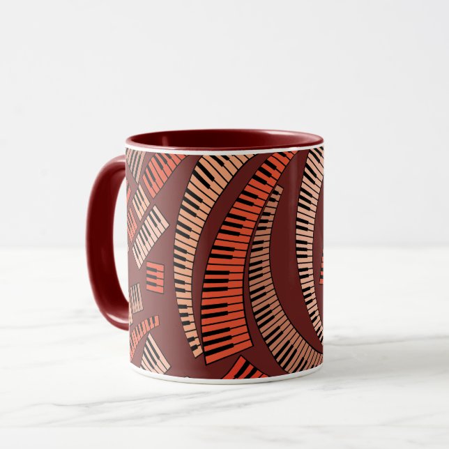 Kurve Klaviertasten Tasse (Vorderseite Links)
