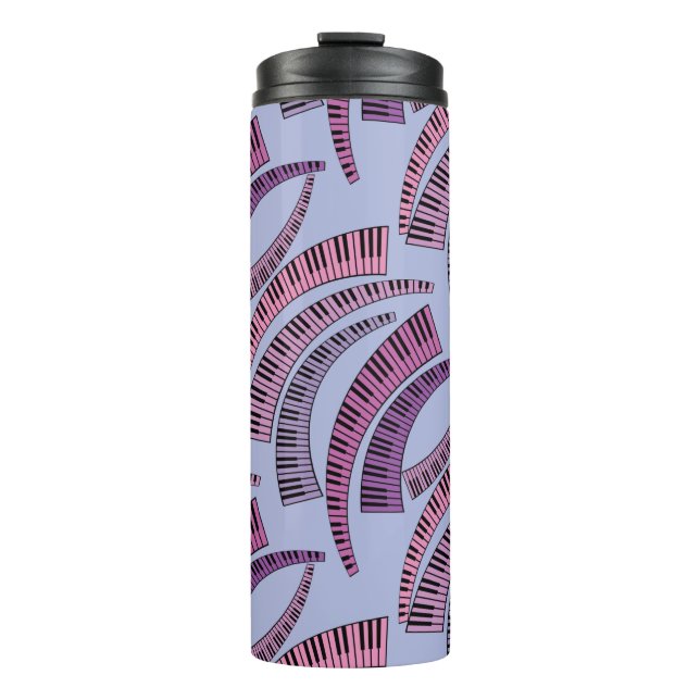Kurve Klaviertasten Thermosbecher (Vorderseite)