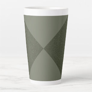 Kurve Moosgrün und texturierte Latte-Tasse Milchtasse