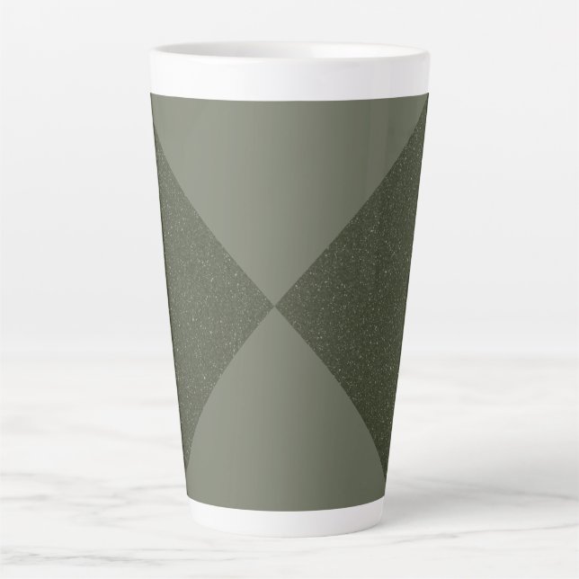 Kurve Moosgrün und texturierte Latte-Tasse Milchtasse (Vorderseite)