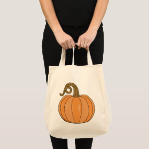 Kurve Stem Pumpkin Illustration Tragetasche