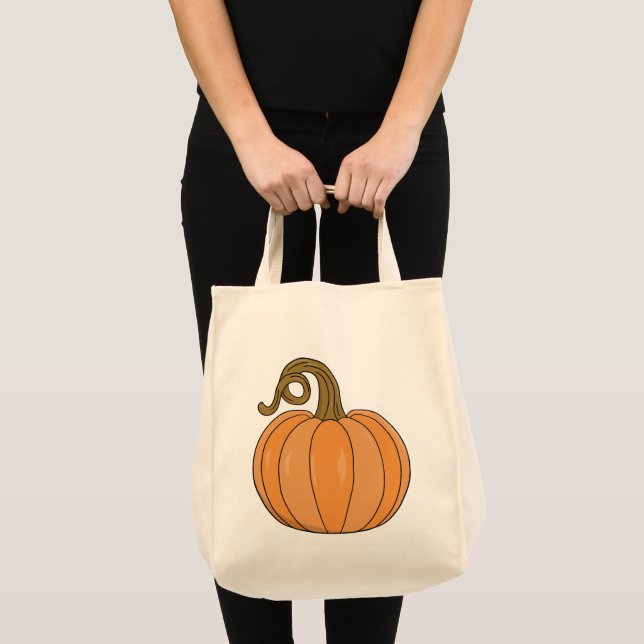 Kurve Stem Pumpkin Illustration Tragetasche (Vorderseite (Produkt))